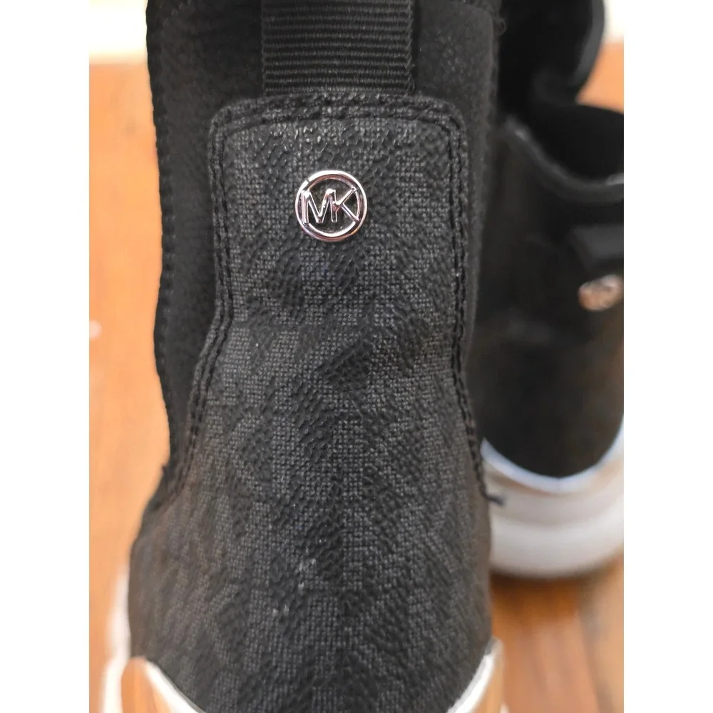 Michael Kors Skyler Boot Sneaker Womens 6 Black All Over Logo Black